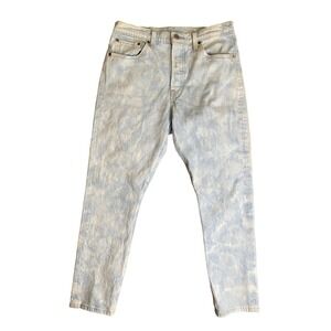 Womens Levis 501 S Premium Jeans High Rise Skinny 29x28 Stone Wash Denim Big E‎
